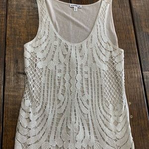 EXPRESS fancy tank top with glam